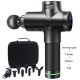 Starr MFG. 7 Heads Massage Gun LCD Display Fascia Gun Sport Therapy Deep Muscle Pain Exercising Relaxation Massager