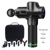 7 Heads Massage Gun LCD Display Fascia Gun Sport Therapy Deep Muscle Pain Exercising Relaxation Massager
