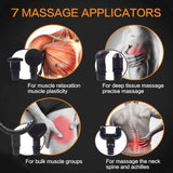 7 Heads Massage Gun LCD Display Fascia Gun Sport Therapy Deep Muscle Pain Exercising Relaxation Massager