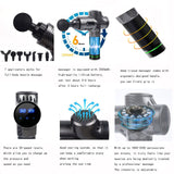 7 Heads Massage Gun LCD Display Fascia Gun Sport Therapy Deep Muscle Pain Exercising Relaxation Massager