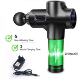 7 Heads Massage Gun LCD Display Fascia Gun Sport Therapy Deep Muscle Pain Exercising Relaxation Massager