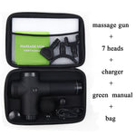 7 Heads Massage Gun LCD Display Fascia Gun Sport Therapy Deep Muscle Pain Exercising Relaxation Massager